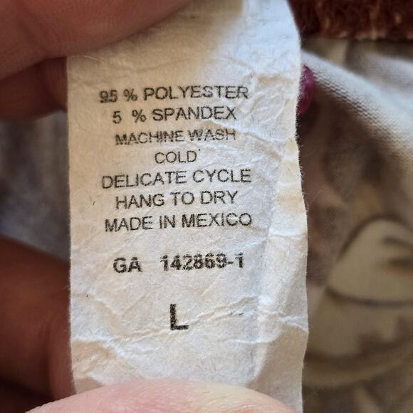 Maxine Nichols Pants Womens Large Brown Leopard Baroque Palazzo Stretch Pull On - Picture 4 of 8